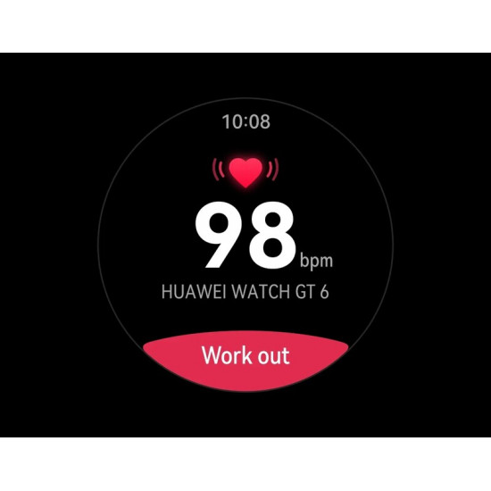 Смарт-годинник Huawei Watch GT 6 46mm Black with Black Fluoroelastomer Strap (55020FTX)