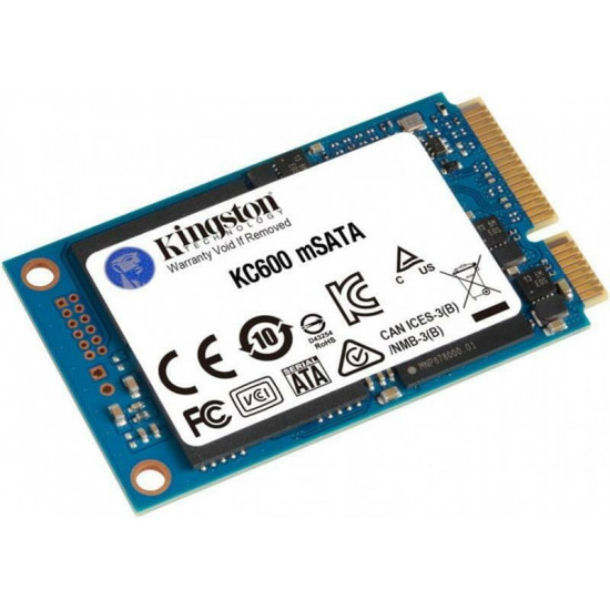 Накопичувач SSD  256GB Kingston KC600 mSATA SATAIII 3D TLC (SKC600MS/256G)