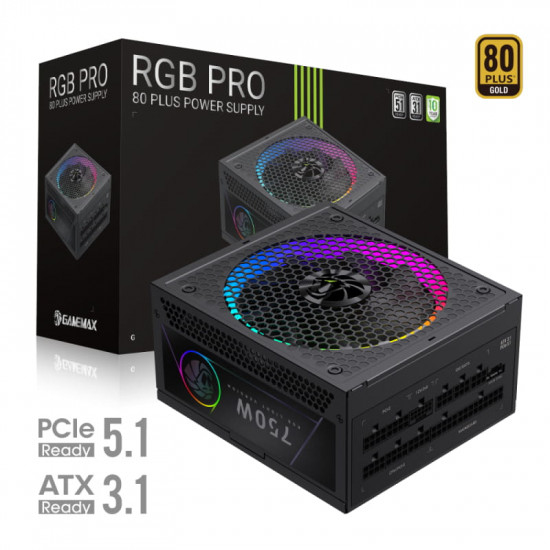 Блок живлення GameMax RGB Pro 750G 750W Black
