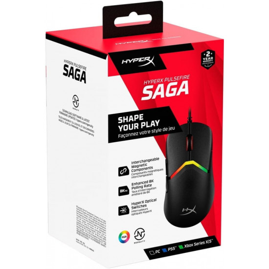 Миша HyperX Pulsefire Saga Black (A2PB3AA)