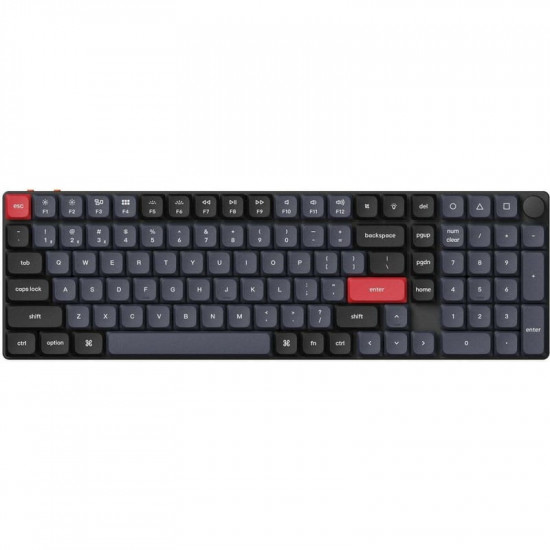 Клавіатура бездротова Keychron K17 Pro, Gateron MX 2.0 Brown, White Led UA Black (K17P-A3-UA)