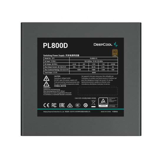 Блок живлення DeepCool PL800D 800W (R-PL800D-FC0B-EU-V2)