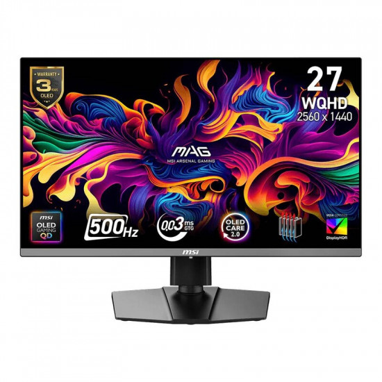 Монітор MSI 26.5" MAG 272QP QD-OLED-X50 Black 500Hz