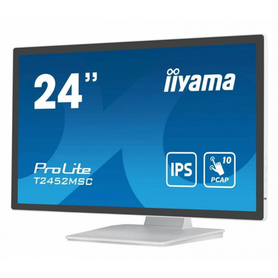 Монiтор Iiyama 23.8" ProLite T2452MSC-W1 IPS White