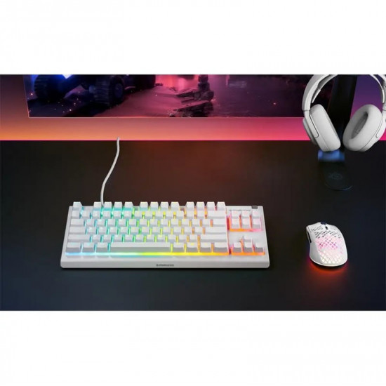 Ігрова клавіатура SteelSeries Apex 3 TKL UA White (64819)