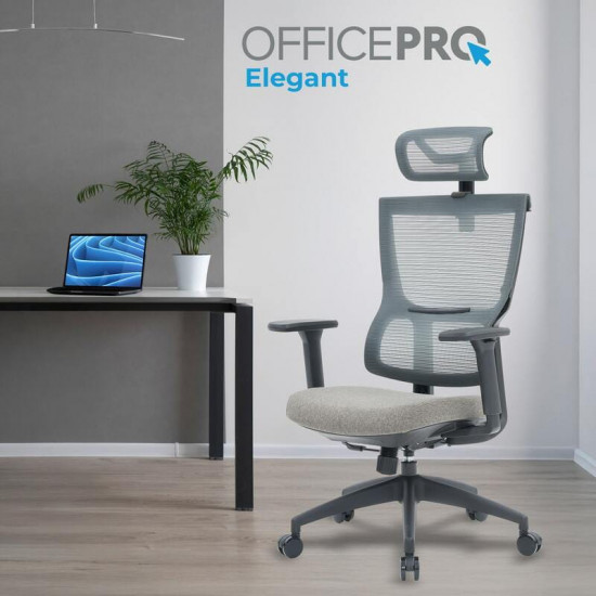 Крісло офісне OfficePro Elegant OC600-B-DG-DG Black/Dark Gray