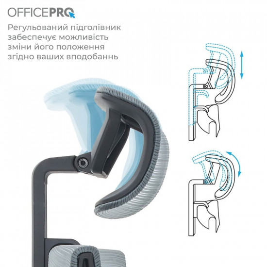 Крісло офісне OfficePro Elegant OC600-B-DG-DG Black/Dark Gray