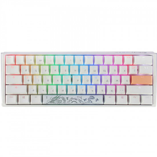 Клавіатура Ducky One 3 Mini Cherry MX Red RGB UA USB White (DKON2161ST-RUAPXPWWWSC1)