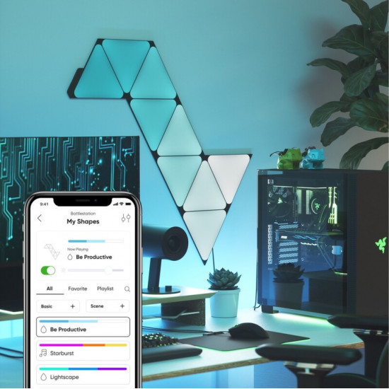 Додаткові панелі Nanoleaf Shapes Ultra Black Triangles Expansion Pack, Apple HomeKit, 3 шт. (NL47-0101TW-3PK)
