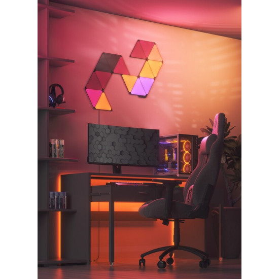 Додаткові панелі Nanoleaf Shapes Ultra Black Triangles Expansion Pack, Apple HomeKit, 3 шт. (NL47-0101TW-3PK)