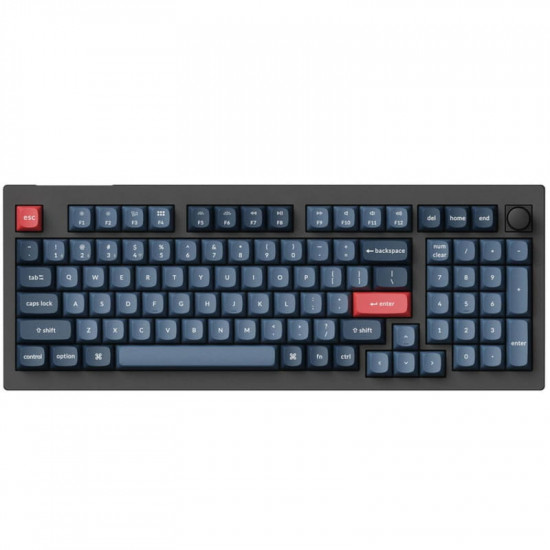 Клавіатура бездротова Keychron V5 Max, Gateron Jupiter Banana, Hot-Swap, RGB UA Black (V5M-D4-UA)