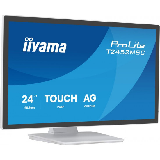 Монiтор Iiyama 24" ProLite T2452MSC-W1AG IPS White 100Hz