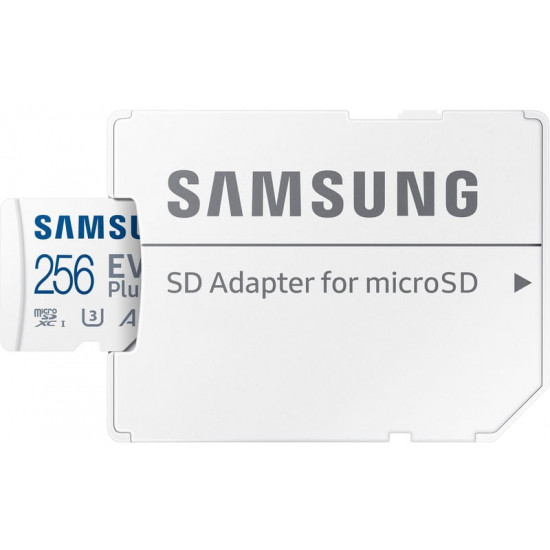 Карта пам`яті MicroSDXC  256GB UHS-I U3 V30 A2 Samsung Evo Plus + SD-адаптер (MB-MC256SA/EU)