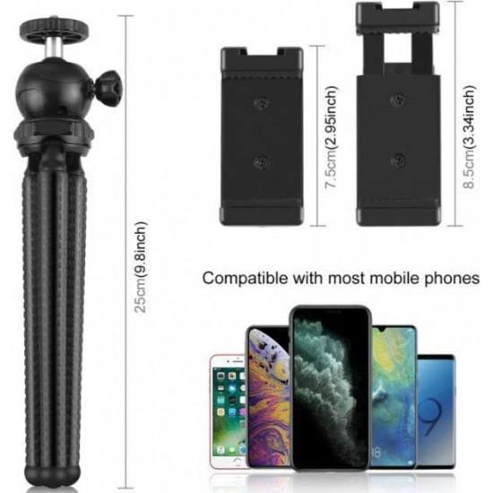 Комплект блогера Puluz PKT3094B 4в1 (світло, кріплення, тримач для телефона, мікрофон)