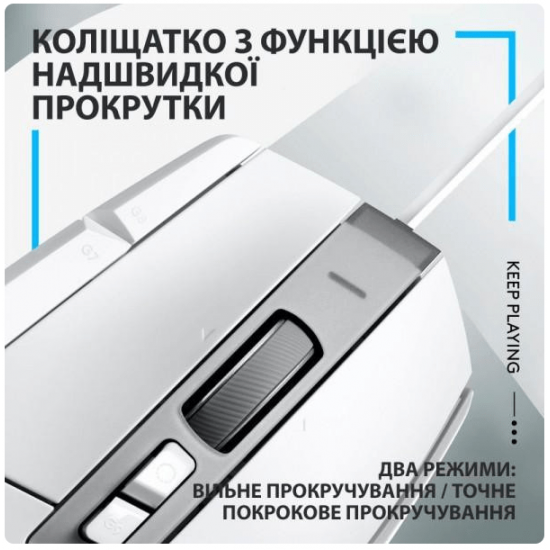 Миша бездротова Logitech G502 X Lightspeed White (910-006189)