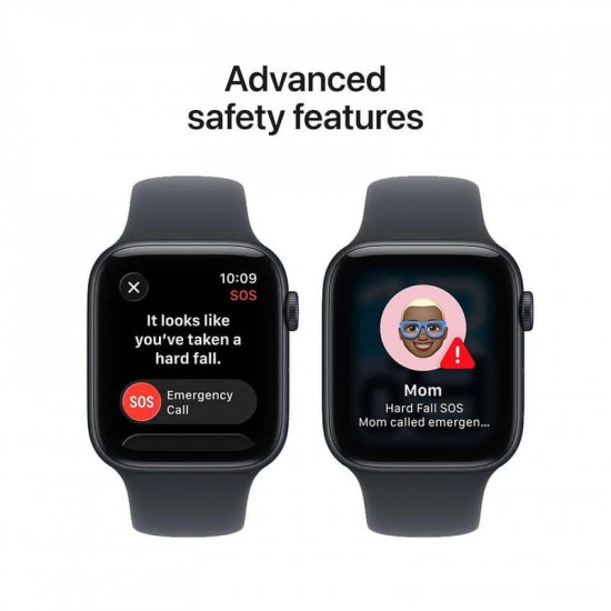 Смарт-годинник Apple Watch SE 3 GPS 44mm Midnight Aluminium Case with Midnight Sport Band - M/L (MEHQ4RK/A)