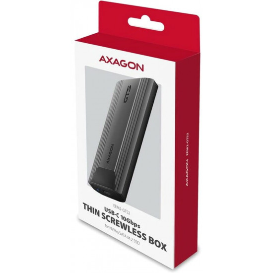 Зовнішня кишеня Axagon NVMe M.2 2230/2242/2260/2280 USB Type-C 3.2 Black (EEM2-GTS2)