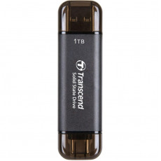 Накопичувач зовнішній SSD USB 3.1 Gen 2 Type-A/Type-C 1TB Transcend ESD310 Black (TS1TESD310C)