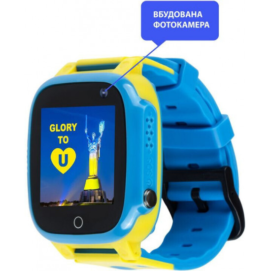 Дитячий смарт-годинник AmiGo GO008 Glory GPS WiFi Blue Yellow