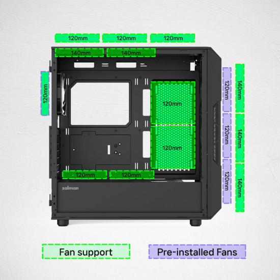Корпус Zalman i3 Neo ARGB V2 Black
