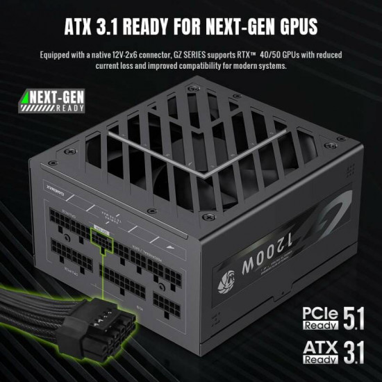 Блок живлення GameMax GZ 1200G Black 1200W