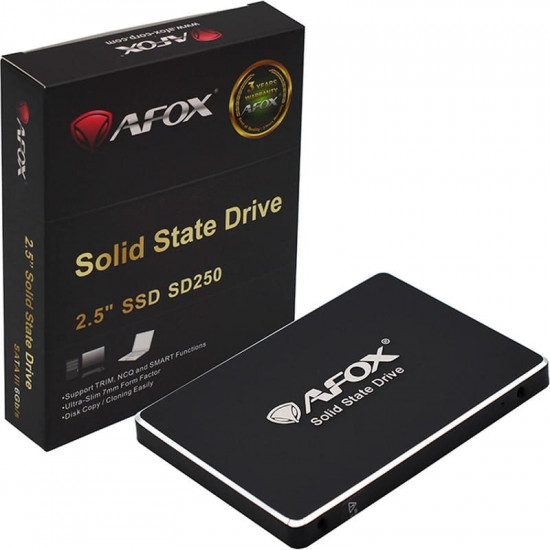 Накопичувач SSD  512GB Afox SD250 2.5" SATAIII 3D NAND (SD250-512GN)