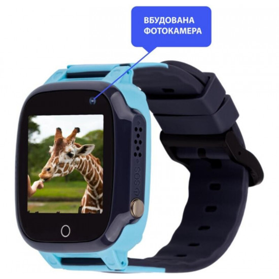 Дитячий смарт-годинник AmiGo GO008 Milky GPS WiFi Blue