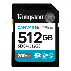 Карта пам`ятi SDXC  512GB UHS-I/U3 Class 10 Kingston Canvas Go! Plus R200/W160MB/s (SDG4/512GB)