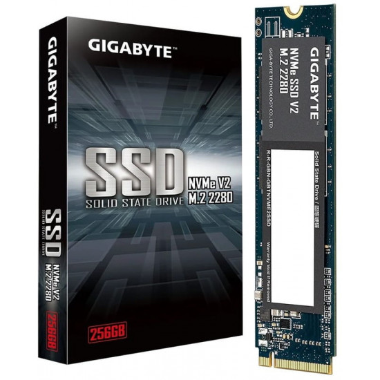 Накопичувач SSD  256GB Gigabyte NVMe SSD V2 M.2 PCIe 3.0 x4 3D NAND TLC (G3NVMEV2256G)