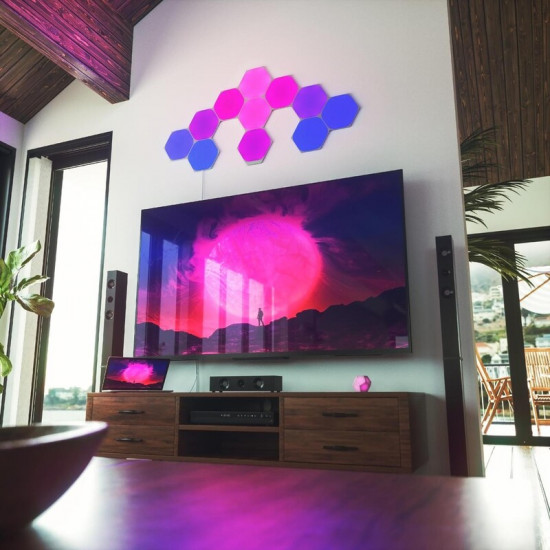 Розумна система освітлення Nanoleaf Shapes Hexagon Starter Kit Apple HomeKit, 15 шт. (NL42-6002HX-15PK)