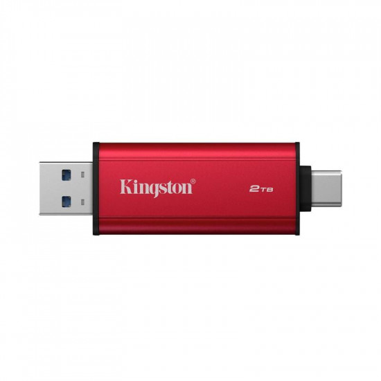 Накопичувач зовнішній SSD 2TB Kingston Dual Portable Red (SPSD/2TB)