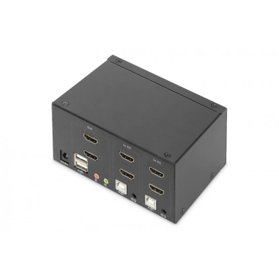 Подовжувач HDMI сигналу Digitus HDMI KVM по IP, 2160P/30hz, (DS-12860)