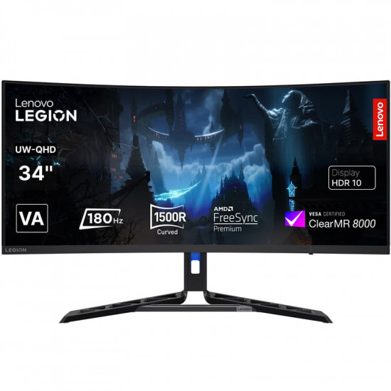 Монітор Lenovo 34" Legion R34w-30 (67C7GACBUA) VA Black Curved 180Hz