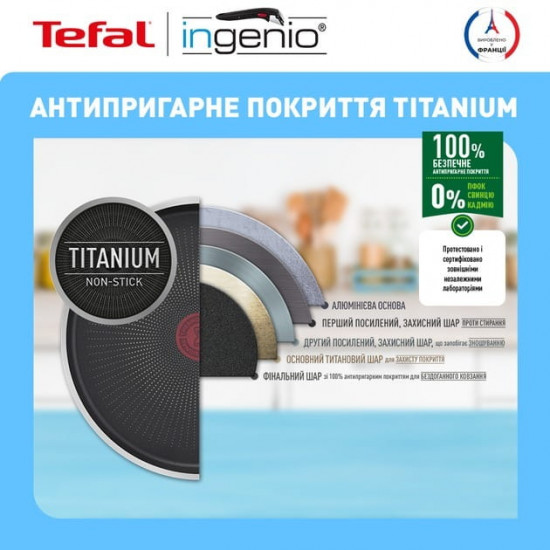 Набір посуду Tefal Ingenio Easy Cook & Clean 3 предмети (L1549013)