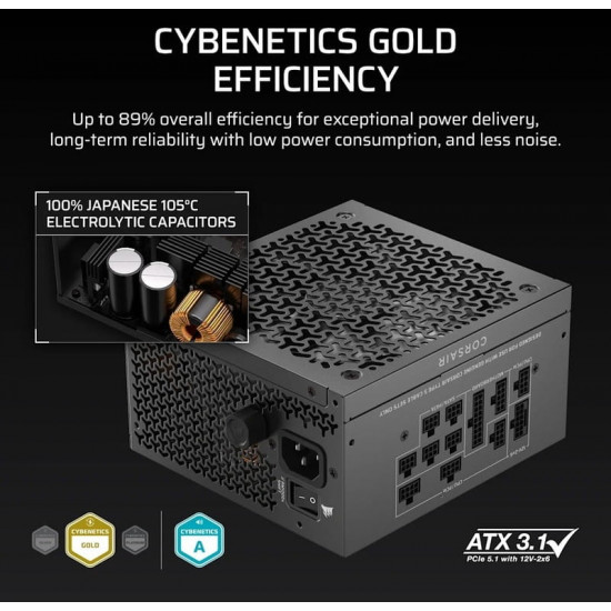 Блок живлення Corsair RM750x Shift ATX 3.1 750W (CP-9020298-EU)