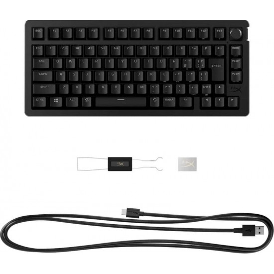 Клавіатура бездротова HyperX Alloy Rise 75 Red RGB UA Black (91Y91AA)