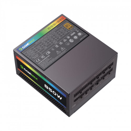 Блок живлення GameMax RGB 850 Pro 850W Black (ATX3.1 PCIe5.1)