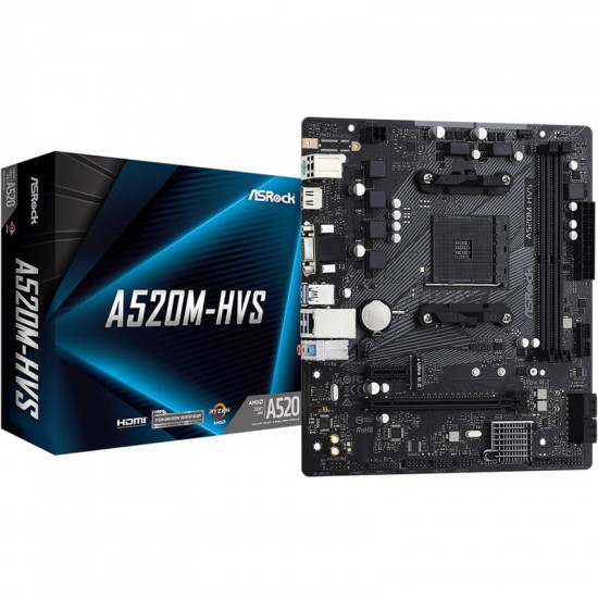 Материнська плата ASRock A520M-HVS Socket AM4