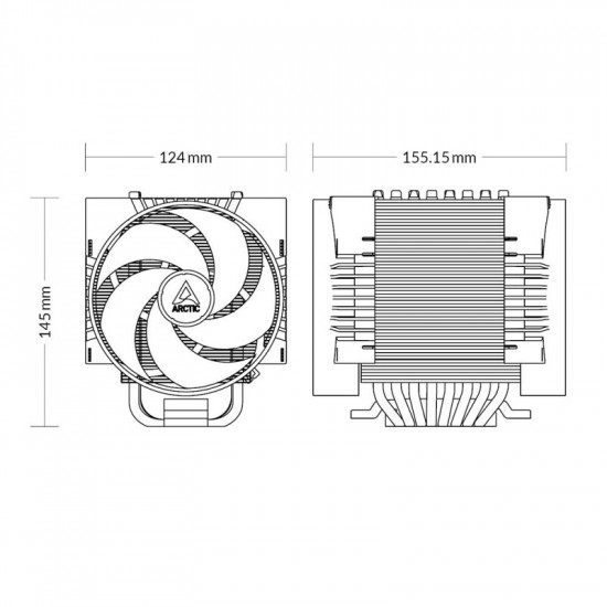 Кулер процесорний Arctic 4U-M Ampere (ACFRE00171A)