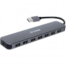 Концентратор USB2.0 D-Link DUB-H7 E1A Black 7хUSB2.0