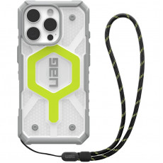 Чохол-накладка+ремінець Urban Armor Gear Pathfinder Clear Magsafe для Apple iPhone 16 Pro Active Neon Lanyard (1144641BV01)