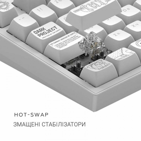 Клавіатура Dark Project ALU81 Terra Nova White (DPKB_NOVA_81_ANSI_WHITE_UA)