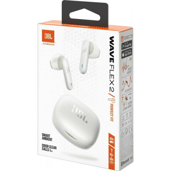 Bluetooth-гарнітура JBL Wave Flex 2 White (JBLWFLEX2WHT)