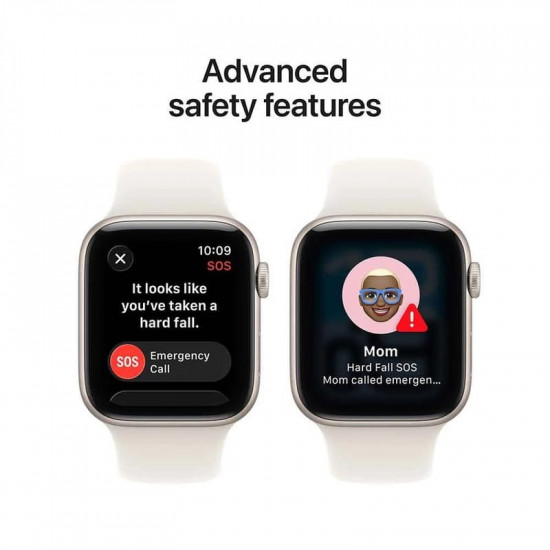 Смарт-годинник Apple Watch SE 3 GPS 44mm Starlight Aluminium Case with Starlight Sport Band - S/M (MEHG4RK/A)