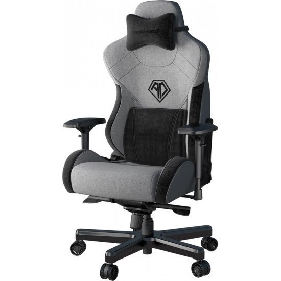 Крісло для геймерів Anda Seat T-Pro 2 Size XL Linen Grey/Black (AD12XLLA-01-GB-F)