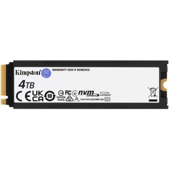 Накопичувач SSD 4TB Kingston Fury Renegade with Heatsink M.2 2280 PCIe 4.0 x4 NVMe 3D TLC (SFYRDK/4000G)