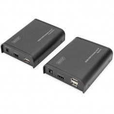 Подовжувач HDMI сигналу Digitus HDMI KVM по IP, 1080P/60hz, до 120м, через CAT5E/6 (DS-55202)