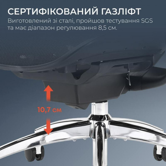 Крісло офісне Sihoo Doro C300 Pro Mesh Black (DORO-C300-PRO-M101)