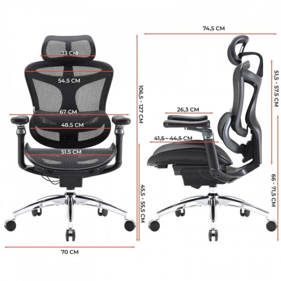 Крісло офісне Sihoo Doro C300 Pro Mesh Black (DORO-C300-PRO-M101)