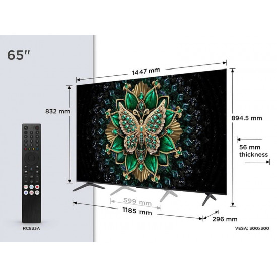 Телевiзор TCL 65C6K